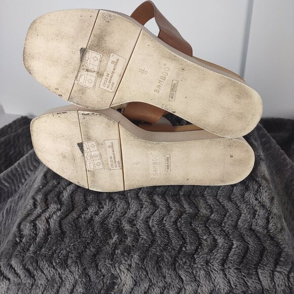 Bamboo Cycle-04 Tan Strappy Sandals – Size 5.5 – 2" Heel – All Manmade - Picture 8 of 9